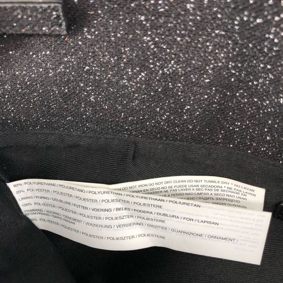 MNG Mango Shimmery Gold Black Envelope Tassel Convertible Clutch - Picture 13 of 14